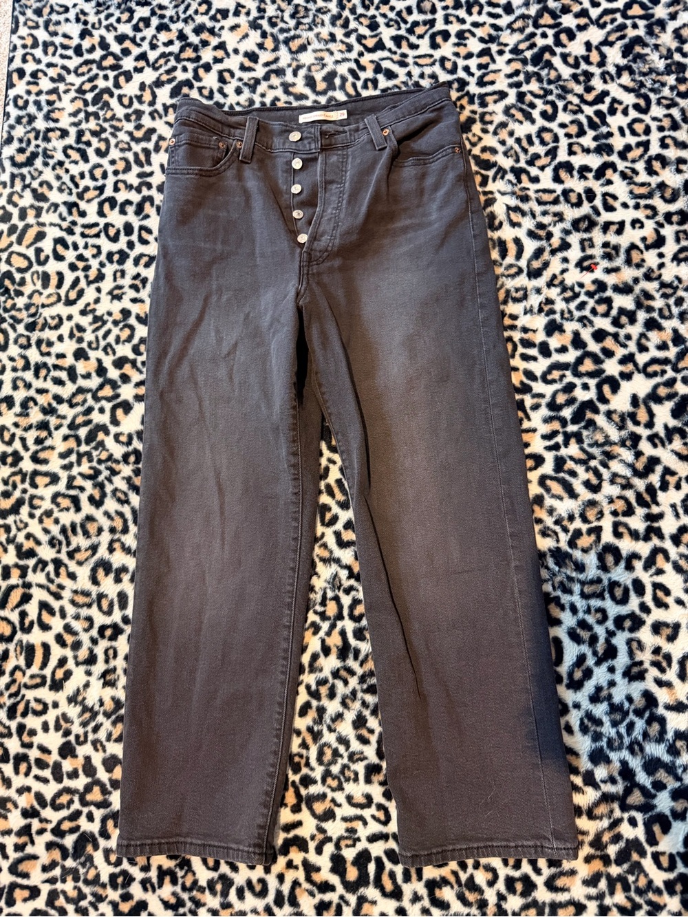 Levi's Straight-Leg Black Button-Fly Jeans